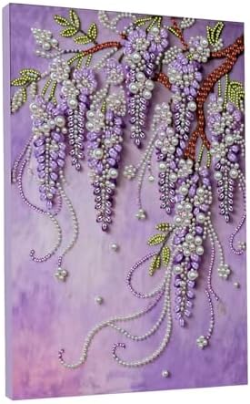 DIY Pearl Painting with Frame, Creative Design, Handmade Stress-Relieving Home Wall Decoration, Includes Frame and Tools-Wisteria by Unknown