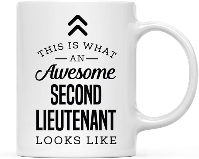 Andaz Press 11oz. Ceramic Coffee Tea Mug Thank You Gift, This is What an Awesome Second Lieutenant Looks Like, 1-Pack, Birthday Christmas Gift Ideas Coworker Him Her, Includes Gift Box