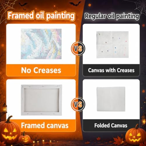 Mandun Halloween Ghost Paint by Numbers Kit for Kids, 8x8 inch - Image 6