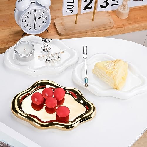 VanEnjoy Ceramic Cute Jewelry Dish, Aesthetic Jewelry Tray Gold finished, Small Trinket Dish, Ring Bowl for Jewelry, Thanksgiving Friend Gift - Image 7