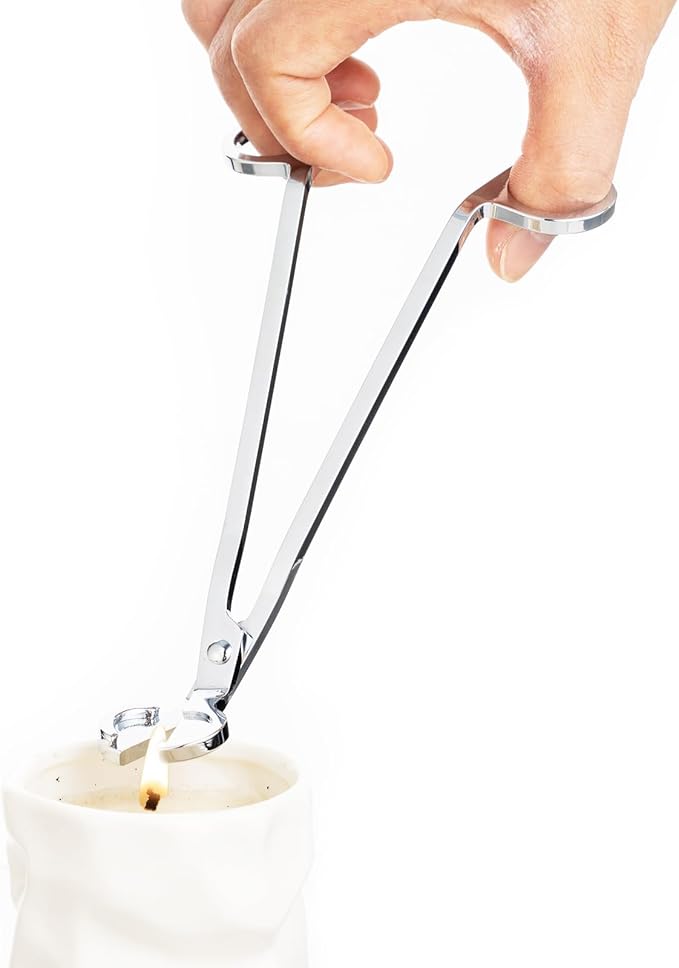 Candle Wick Trimmer, Candle Snuffer Long Handle Candle Accessory Set(Silver Wick Trimmer)