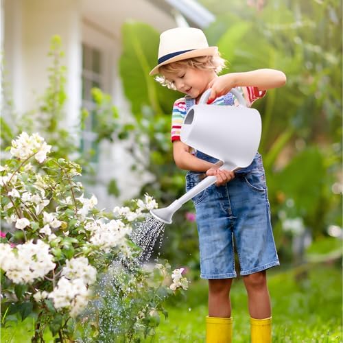 ZXJ Plant Watering Cans for Indoor and Outdoor Home Garden Plants - with Long Spout - White - 1/2 Gallon - Image 5