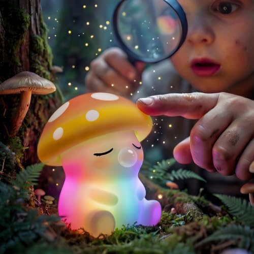 Mushroom Night Light,Cute Touch for Kids Mushroom Lamp Nursery Decor Light - Image 3