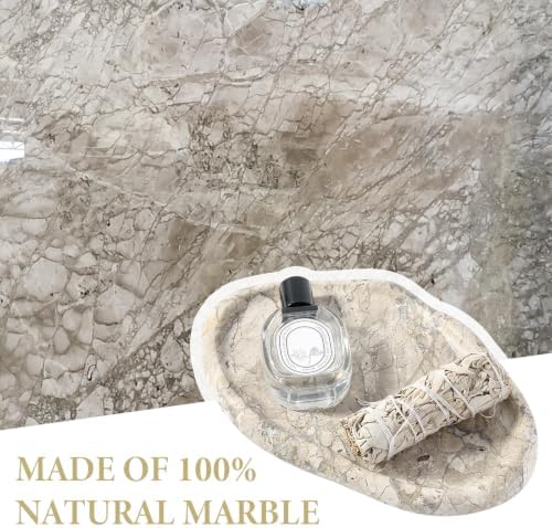 Koville Marble Vanity Tray for Bathroom, Cloud Shape Stone Key Tray - Image 4