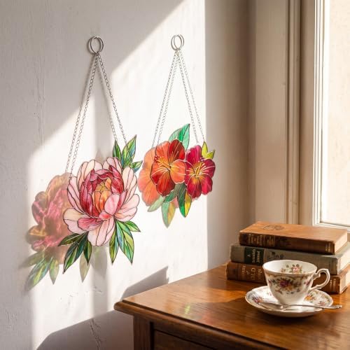36 Pcs Suncatchers Crafts Kit DIY Paint Art,Flower Shape - Image 5