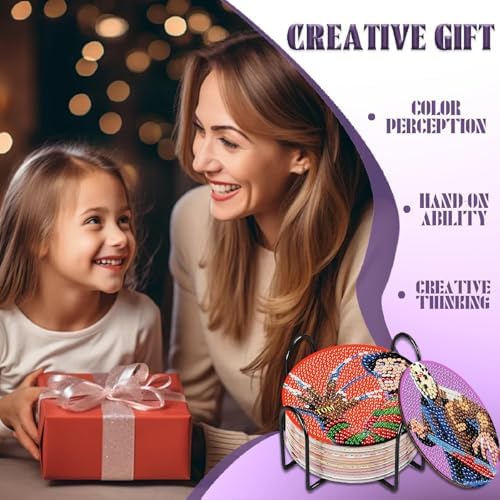 8 Pcs Horror Diamond Art Coasters Kits, Diamond Painting Coasters Kits ﻿ ﻿ - Image 7