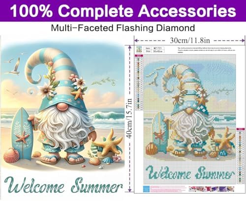 Diamond Art Kits for Adults, Gnome Diamond Art Painting Kits for Adults - Image 4
