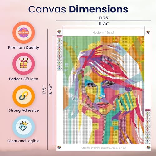 Modern Merch Diamond Art for Adults, Celebrity Pop Art Our Song Era 5D Diamond Painting for Adults, DIY Wall Decor Cross Stitch Gem Art, Full Round Drill 12x16 - Image 4
