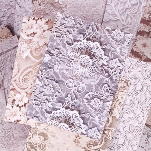 Alideco 180pcs Vintage Literary Lace Scrapbooking Paper for Adults Journaling Supplies, Decorative Paper for Junk Journals(leisi) - Image 3