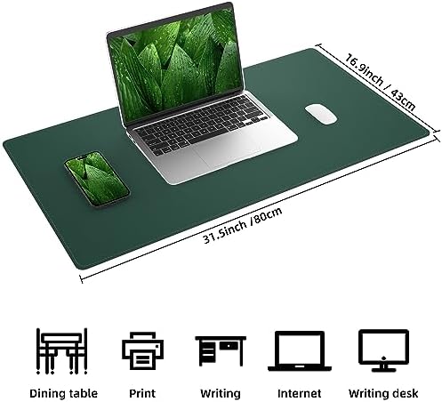 AFIING Cork Desk Mat, Dark Green, 31.5" x 17",Desk pad Protector - Image 3