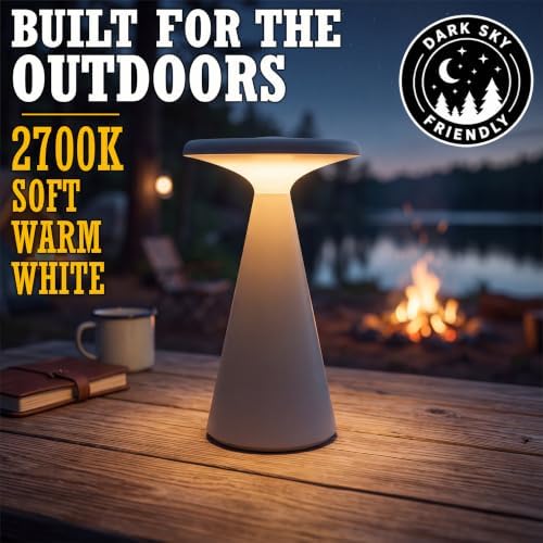Solar Mushroom Lamp, Stepless Dimming, 45h Runtime, White - Image 4