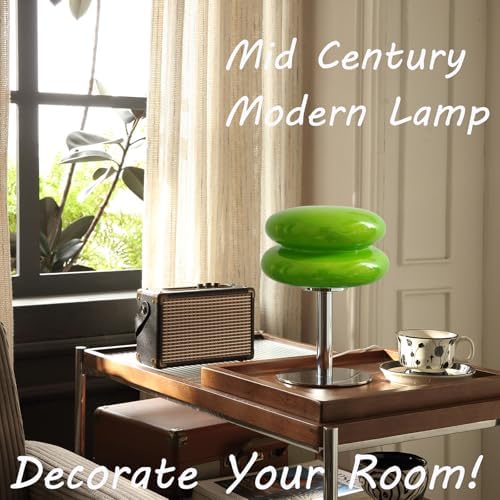 Glivpny Mushroom Lamp Table Lamp, Mid Century Modern Table Lamps (Green) - Image 2