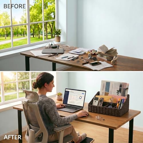 Mail Organizer Countertop, Mail Organizer, Mail Sorters, Magazine File Holder, Desk Organizer and Accessories, Dark Brown - Image 6