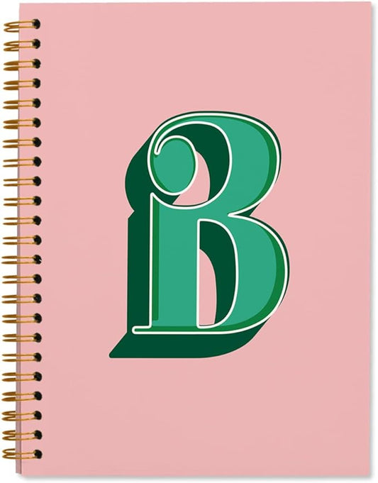 ShowDraven Vintage Initial Letter B Notebook, Personalized Gifts Notebook, Custom Notebook Journals for Writing, Customized Gifts, Monogrammed Gifts for Women, Hardcover Spiral Notebook 5.5 x 8.3