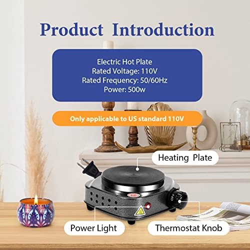 SAEUYVB Candle Making Kit/Supplies with Electric Hot Plate(Silver Gray) - Image 2