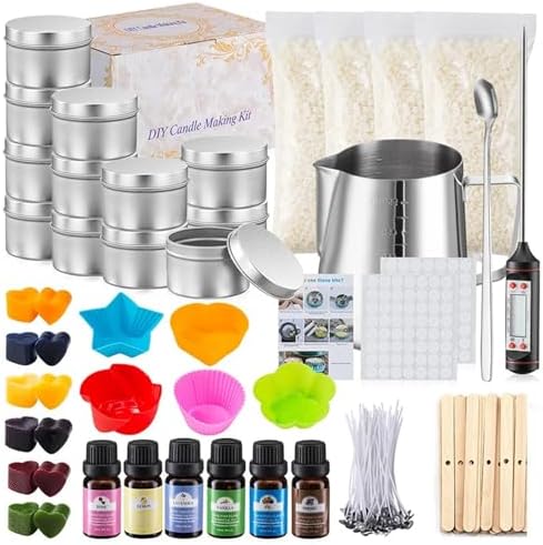 Alianm Candle Making Kit DIY Soy Wax Candle Making Kit with Beeswax Aromatherapy Crafts Set by Unknown