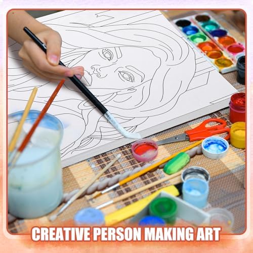 Sherr 75 Pcs 15 Set Pre Drawn Canvas Kit for Painting Craft Sip Paint Kit - Image 4