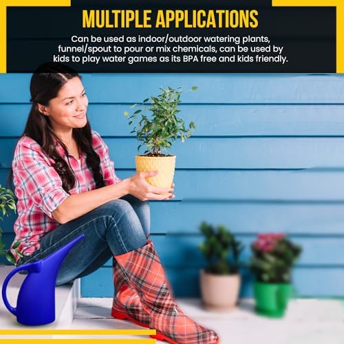 KP KOOL PRODUCTS Watering Can 1/2 Gallon - Small Watering Can for Indoor Plants - Outdoor Watering Can - Blue Plant Waterer - Plastic Watering Can for Garden - 1 Pack - Image 4