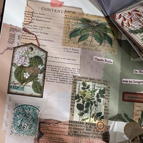 600 Sheets Vintage Washi Stickers, Scrapbook Stickers Journaling Supplies - Planner, Diary, Craft Gifts - Precut Ephemera Set for Scrapbooking & Junk Journaling (Vintage) - Image 4