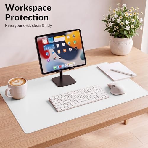 AFIING Cork Desk Mat, White, 31.5" x 17",Desk pad Protector - Image 6