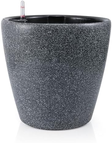 Dexceder 13x12 Self Watering Planter with Wheels (Stone Matte) by Dexceder