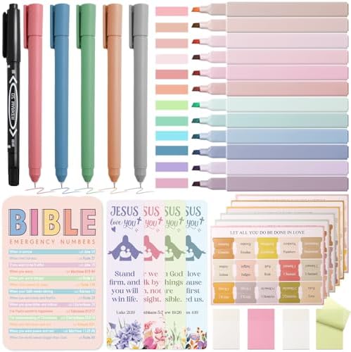 XKDOUS Bible Study Supplies Journaling Kit, Bible Highlighters, Morandi by XKDOUS