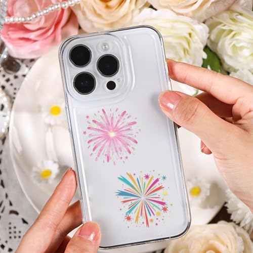 50Pcs Firework for Scrapbooking,Self-Adhesive Transparent Stickers Scrapbook Supplies Journaling Supplies for Adult Card Making Letters DIY Water Bottle Cards Decoration - Image 4