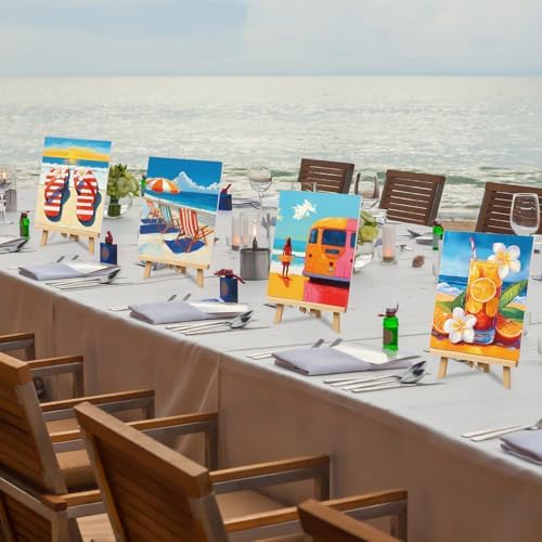 AmazingSpark 12 Set Sip and Paint Kit for Adults Pre Drawn Canvas,Hawaii - Image 5