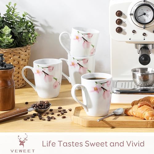 VEWEET Coffee Mugs Set of 6, 11 OZ Floral Ceramic Mugs, ANNIE - Image 2
