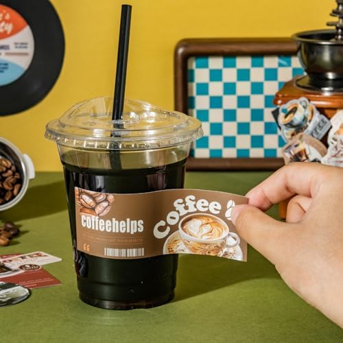 Alideco 120pcs Scrapbook Stickers Vintage Coffee Shop Scrapbooking Junk Journal Crafts Embelishment Decoration Stickers (kaiyijiakafeidian) - Image 5
