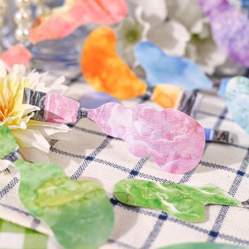 Alideco 120pcs Scrapbook Stickers Vintage Color Pigments Scrapbooking Junk Journal Crafts Embelishment Decoration Stickers (yanliao) - Image 2