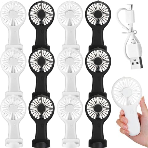 Woanger 12 Pcs Mini Handheld Fan,Black and White by Woanger