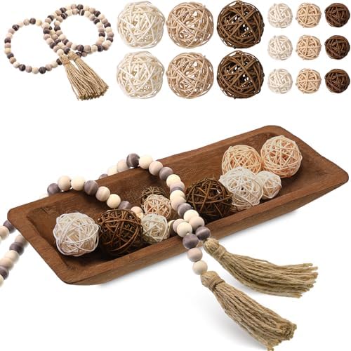 Teenyyou 17 Pcs Wooden Centerpiece Table Decorations, Brown by Teenyyou