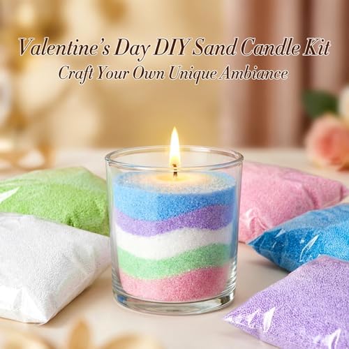 Sukh 15oz Sand Candles with Wicks - Colored Candle Sand Refillable Wax - Image 2
