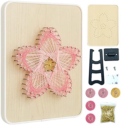BAZIMA DIY String Art Kit for Beginner, DIY Cherry Blossoms Craft Kit,Unique Gift,Craft Kit for Holidays by BAZIMA+ALICE