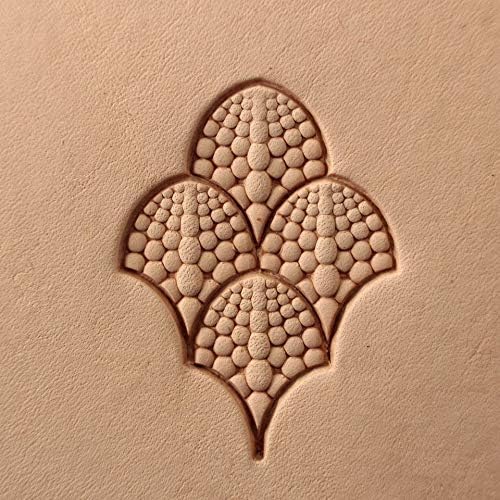 DandS ltd Leather Stamp Tool, Dragon Scale, Professional Steel Craft Tool for Leatherworking, Embossing, Carving & Stamping Leather Projects, Belts Wallets & DIY Projects Compatible with Mallet #392B