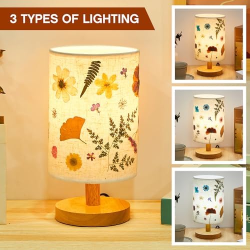 Hortsun Pressed Flower Vintage Table Lamp,DIY Style - Image 5