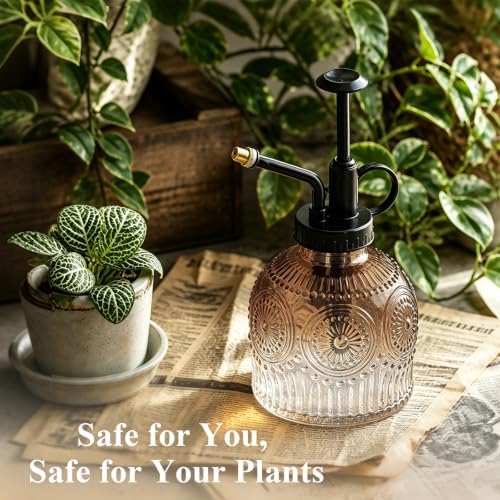 Glass Plant Mister Spray Bottle Vintage Refill Leak Proof Watering Can 8oz - Image 5
