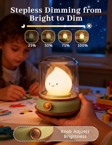 WANIDEA Cute Night Light, Kids Night Light with Batteries, Bedroom Decor - Image 4
