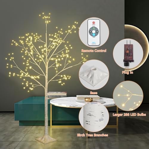 PXBNIUYA 288 LED Birch Tree Light Remote Control,DIY Artificial Tree Light - Image 5