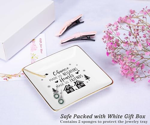 Birthday,Christmas Gifts for Neighborhood,Friends,Women,Funny Friend,Bestie,Neighbor Gifts,Christmas Tree Decoration-Ceramic Jewelry Tray Trinket Holder Ring Dish - Image 2