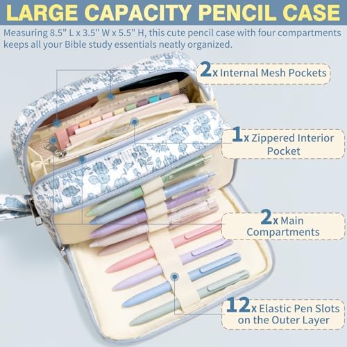 Bible Study Supplies Journaling Annotation Kit w/Bible Cover Case for Women - Image 4