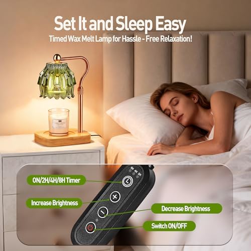 Candle Warmer Lamp with Timer Dimmer - Birthday Gift for Women Mom, Electric Wax Melter Warmer Adjustable Height for Jar Candles Housing Warming Home Decor - Image 3