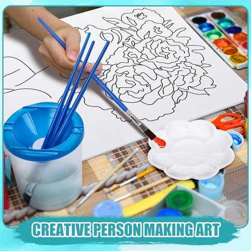 Sherr 140 Pcs 20 Set Pre Drawn Canvas Painting Kit, Black Theme - Image 4