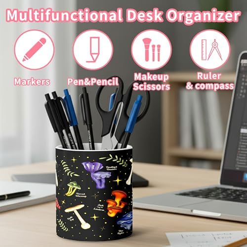 Ceramic Pen Holder Desk Accessories Brush Holder Pencil Holder Organizer - Image 4