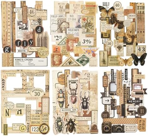 180 Pcs Vintage Ephemera Stickers for Scrapbooking by Auriicleaf