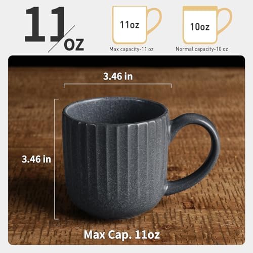 famiware Coffee Mugs Set of 6, Starlight 11 oz Mug Cups Set with Handle - Image 4
