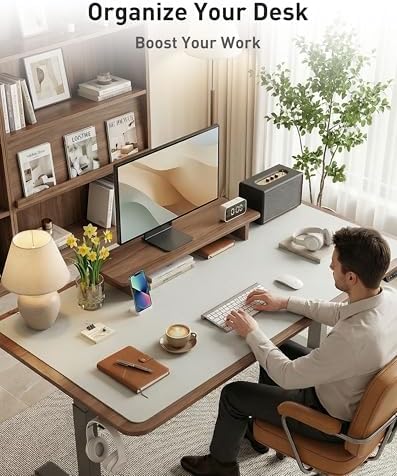 Aothia Faux Leather Desk Mat - Large Mouse Pad, Non-Slip PU Leather Blotter, Waterproof Writing Surface for Office and Home (Barely Grey, 63" x 24") - Image 3