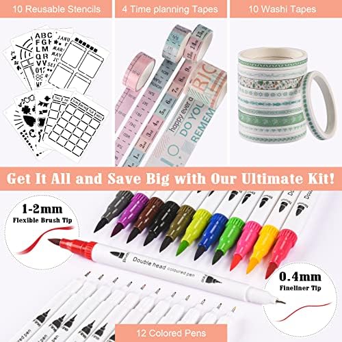 Bullet Dotted Journal Kit, 140gsm Dot Grid Notebook with 188 Numbered Pages - Image 4