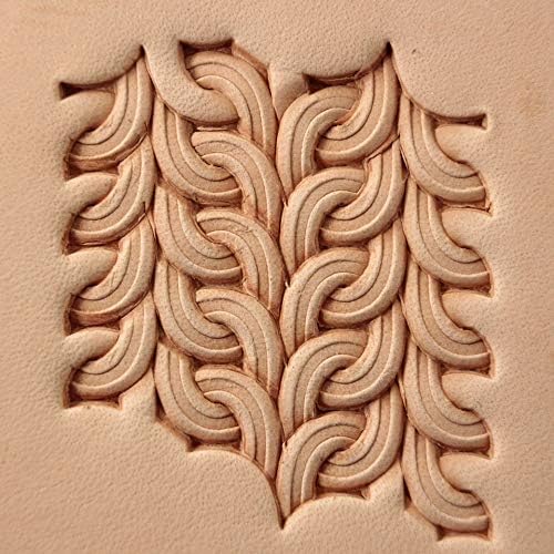 DandS ltd Leather Stamp Tool, Basket Weave, Professional Steel Craft Tool for Leatherworking, Embossing, Carving & Stamping Leather Projects, Belts Wallets & DIY Projects Compatible with Mallet #419